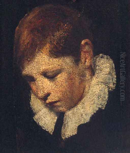 Portrait Of A Boy Oil Painting by Of Sir Joshua Reynolds