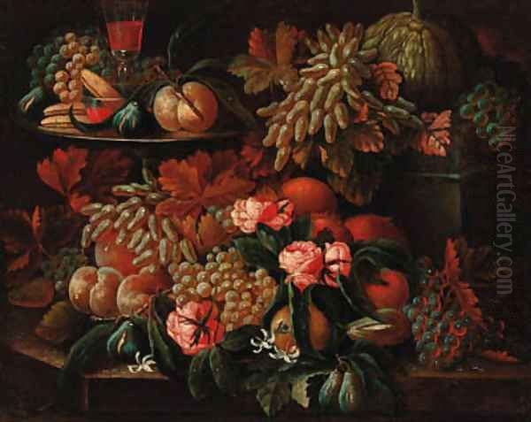 Friuts Oil Painting by Giovanni-Battista Ruoppolo