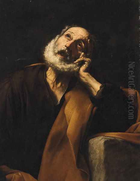 The Penitent Saint Peter Oil Painting by Juseppe De Ribera