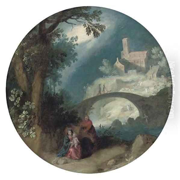 The Rest on the Flight into Egypt Oil Painting by Marten Ryckaert