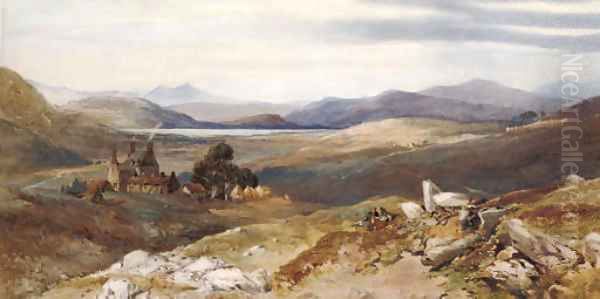 Balintore, Forfarshire Oil Painting by Thomas Miles Jnr Richardson