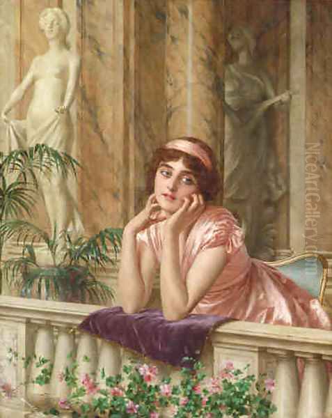 Far Away Thoughts Oil Painting by Vittorio Reggianini