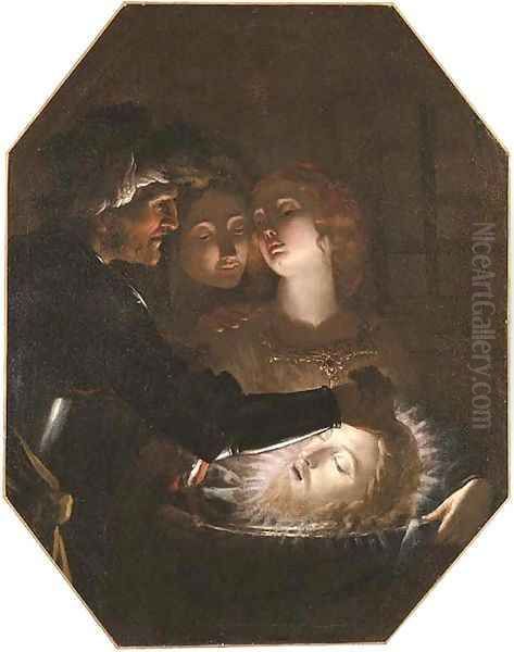 Salome with the head of Saint John the Baptist Oil Painting by Francesco Rustici