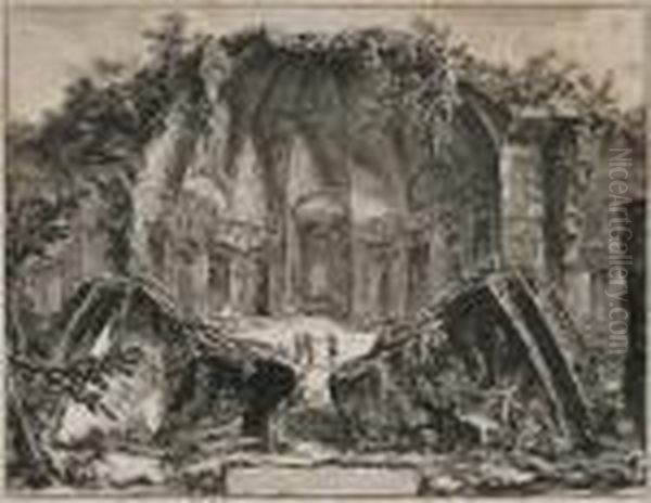 Avanzi Del Tempio Del Dio Canopo Nella Villa Adriana In Tivoli Oil Painting by Giovanni Battista Piranesi