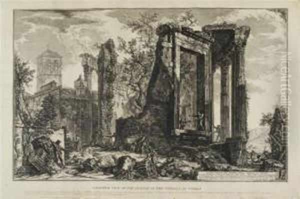 Altra Veduta Del Tempio Della Sibilla In Tivoli Oil Painting by Giovanni Battista Piranesi