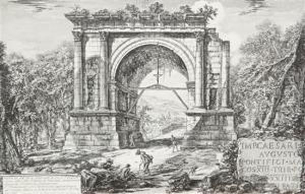 Veduta Dell'arco Oil Painting by Giovanni Battista Piranesi