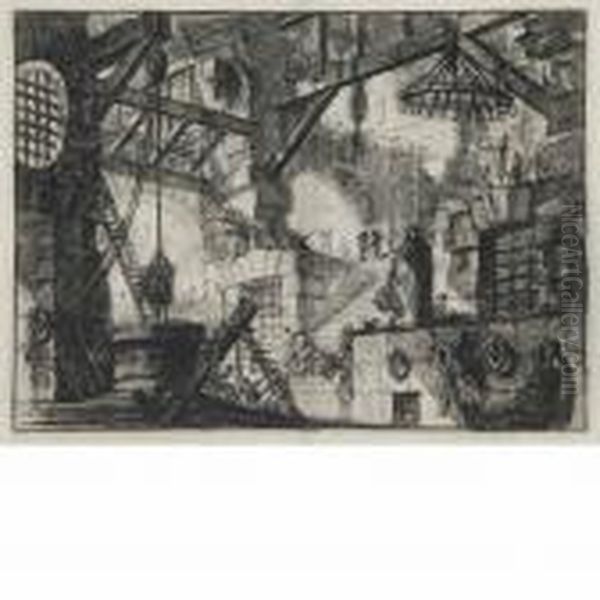 The Well Oil Painting by Giovanni Battista Piranesi