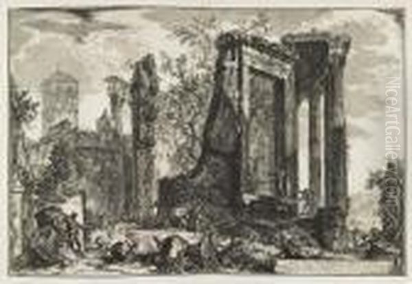 Veduta Di Roma Oil Painting by Giovanni Battista Piranesi