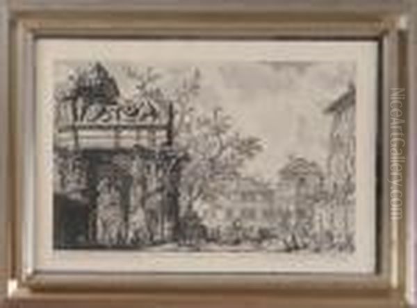 Various Views Of Rome Oil Painting by Giovanni Battista Piranesi