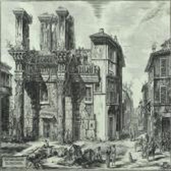 Veduta Degli Avanzi Del Foro Di Nerva Oil Painting by Giovanni Battista Piranesi