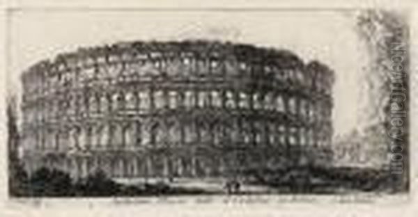 Anfiteatro Flavio Detto Il Colosseo In Roma Oil Painting by Giovanni Battista Piranesi