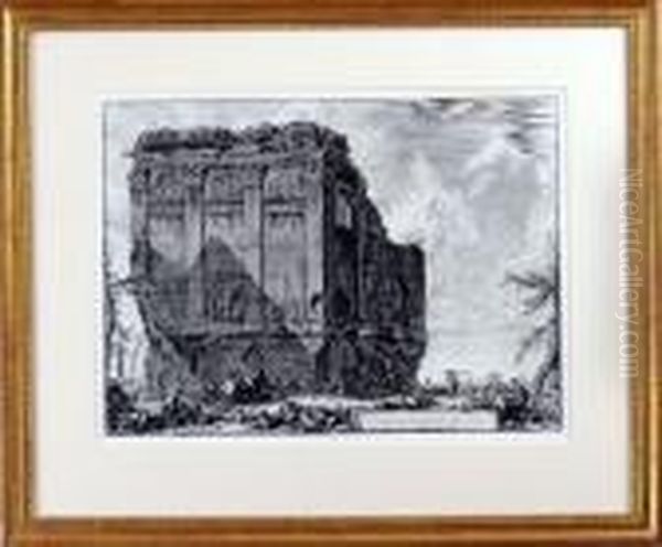 Monolithic Ruins Of An Ancienttemple Oil Painting by Giovanni Battista Piranesi