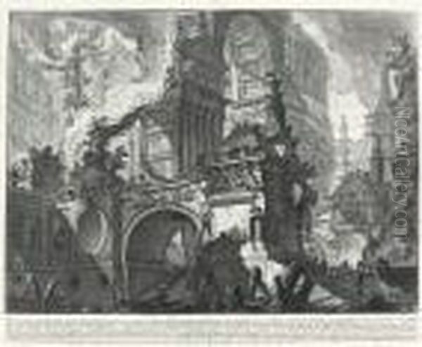 A Collection Of Etchings Oil Painting by Giovanni Battista Piranesi