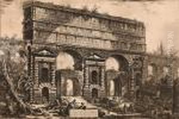 Porta Maggiore Oil Painting by Giovanni Battista Piranesi