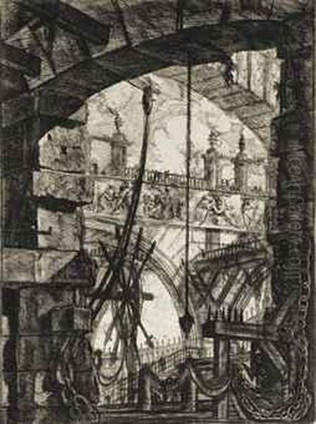 Carceri D'invenzione, Planche Iv Oil Painting by Giovanni Battista Piranesi