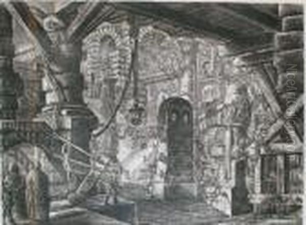 Les Prisons Imaginaires Oil Painting by Giovanni Battista Piranesi