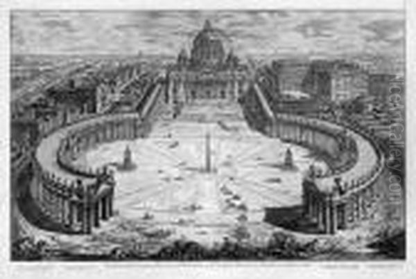 Veduta Dell'insigne Basilica Vaticana Oil Painting by Giovanni Battista Piranesi