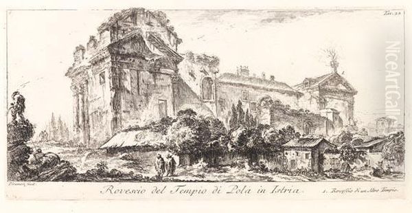 Rovescio Del Tempio Di Pola In Istria Oil Painting by Giovanni Battista Piranesi