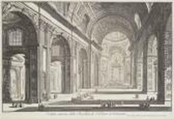 Pietro In Vaticano Oil Painting by Giovanni Battista Piranesi