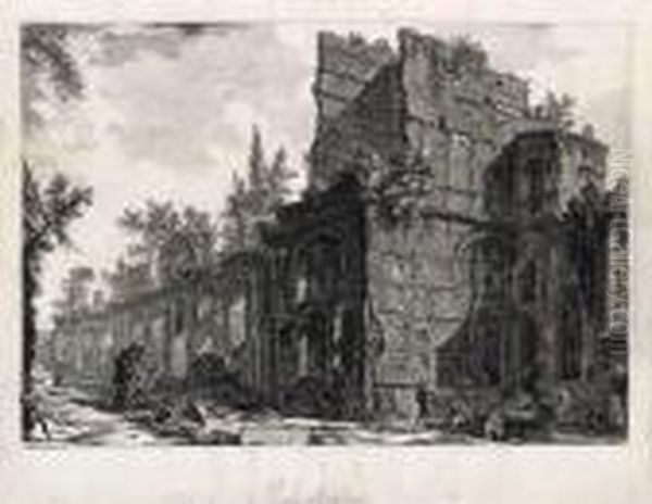 Rovine Di Uno Degli Alloggiamenti De' Soldati In Tivoli Oil Painting by Giovanni Battista Piranesi