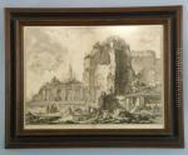 A City In Ruins Oil Painting by Giovanni Battista Piranesi