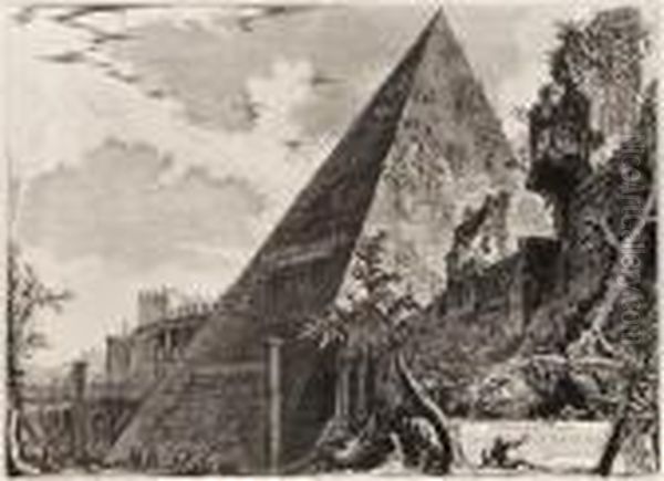 Piramide Di C. Cestio, From Vedute Di Roma Oil Painting by Giovanni Battista Piranesi