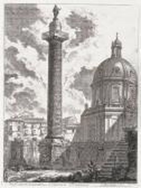 Colonna Trajana Oil Painting by Giovanni Battista Piranesi