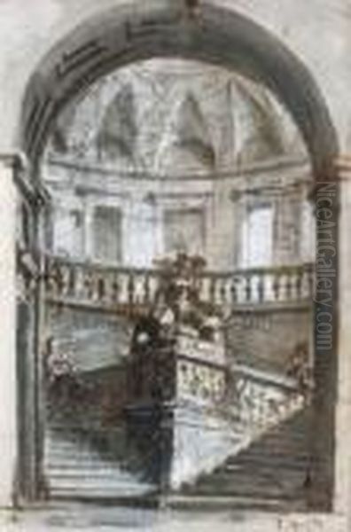 Fantaisie Architecturale Oil Painting by Giovanni Battista Piranesi