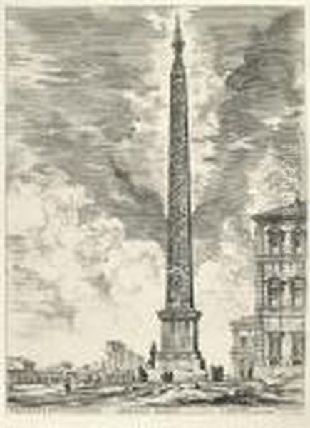 Obelisco Egizio. Oil Painting by Giovanni Battista Piranesi