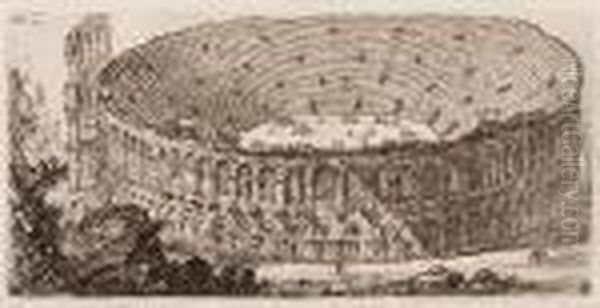 Amphitheatre Of Verona Oil Painting by Giovanni Battista Piranesi