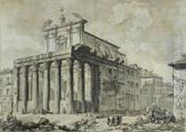 Veduta Romana Oil Painting by Giovanni Battista Piranesi