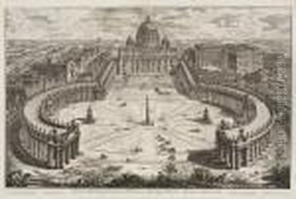 Vedute Dell'insigne Basilica Vaticano Oil Painting by Giovanni Battista Piranesi