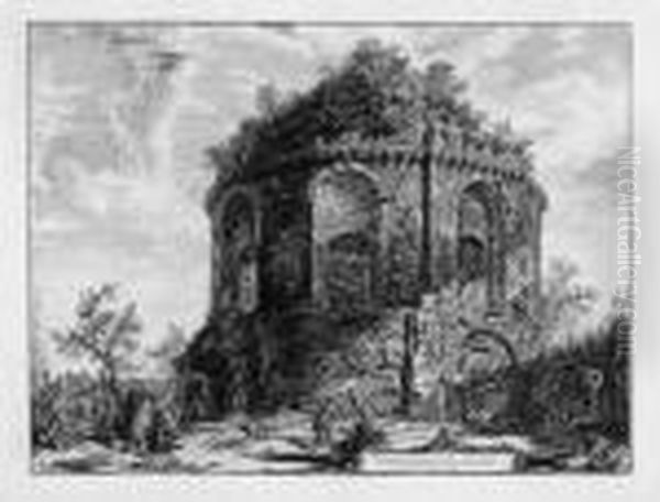 Veduta Del Tempio, Detto Della Tosse Oil Painting by Giovanni Battista Piranesi