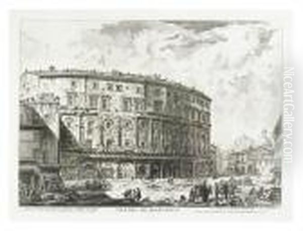 Teatro Di Marcello. Oil Painting by Giovanni Battista Piranesi