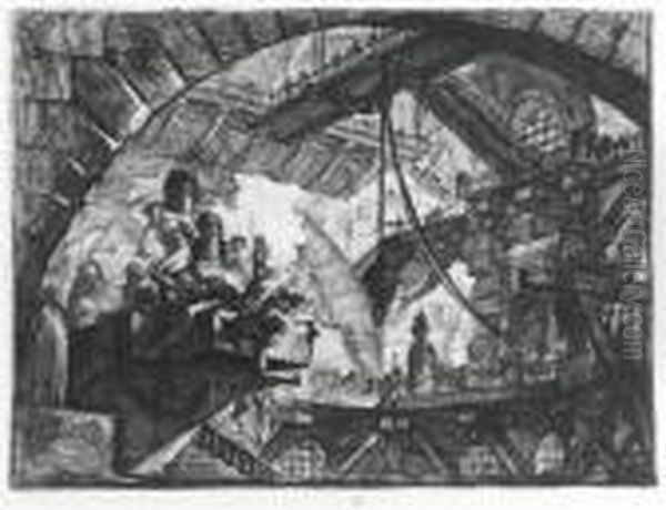 Carceri Oil Painting by Giovanni Battista Piranesi