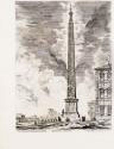 Obelisco Del Laterano Oil Painting by Giovanni Battista Piranesi