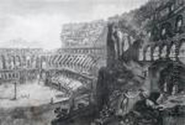 Veduta Na Del Colosseo Oil Painting by Giovanni Battista Piranesi