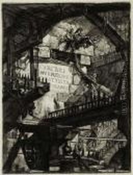 Carceri: Title Page Oil Painting by Giovanni Battista Piranesi