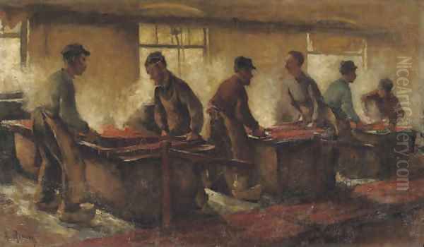 De Krabbers Oil Painting by Alexander Gerhard Anton Ridder Van Rappard