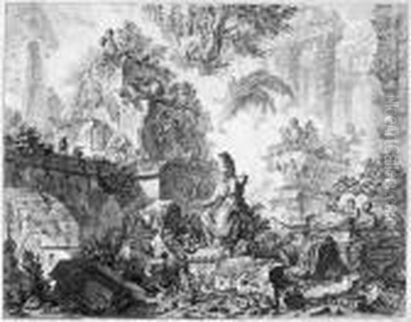 Um 1748. Oil Painting by Giovanni Battista Piranesi