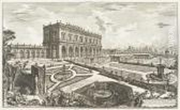 The Villa Albani From Vedute Di Roma Oil Painting by Giovanni Battista Piranesi