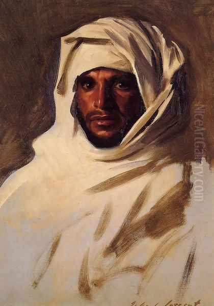 A Bedouin Arab Oil Painting by John Singer Sargent