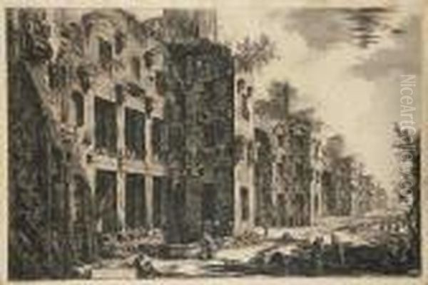 Diocletian's Spa In Rome Oil Painting by Giovanni Battista Piranesi