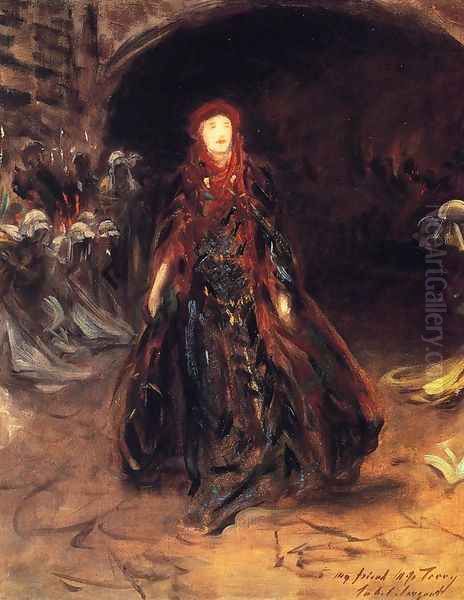 Ellen Terry as Lady Macbeth (sketch) Oil Painting by John Singer Sargent