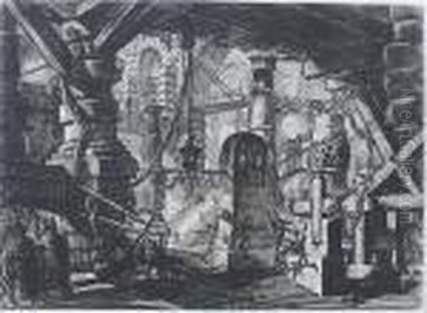 Plate Xvi Oil Painting by Giovanni Battista Piranesi