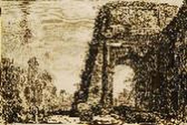 Vista Del Arco De Tito Oil Painting by Giovanni Battista Piranesi