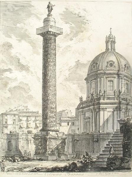 Colonna Trajana From Vedute Di Roma Oil Painting by Giovanni Battista Piranesi