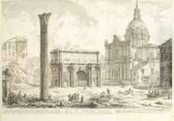 Arco Di Settimio Severo From Vedute Di Roma Oil Painting by Giovanni Battista Piranesi