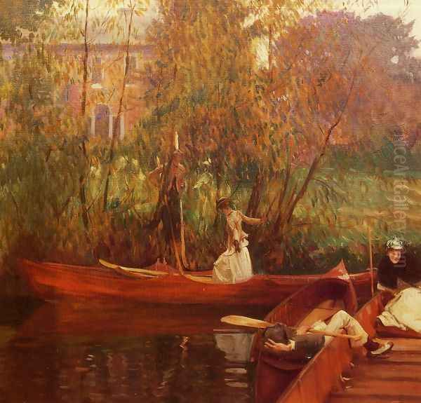 A Boating Party Oil Painting by John Singer Sargent