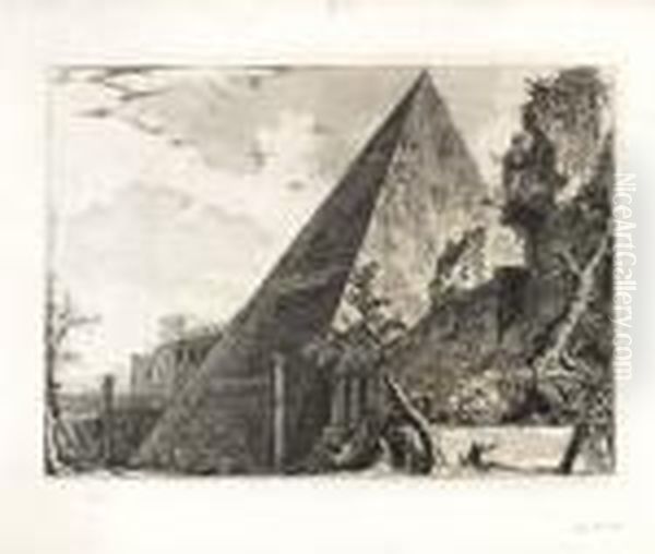 Piramide Di C. Cestio. Oil Painting by Giovanni Battista Piranesi